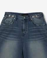bermuda half denim pants [ BLUE ]