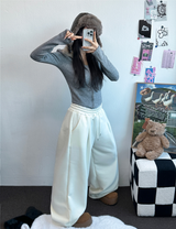 INSIDE-MINK🤍 PINTUCK BASIC LONG WIDE PANTS 🤍🖤🩶3COLOR