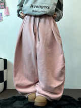 PARACHUTE TWO PINTUCK BALLOON LONG WIDE PANTS 🖤🩶💜🤎🩷5COLOR