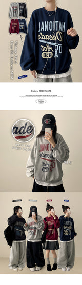 Shunnel Vintage Crack Printed Sweatshirt