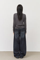 (W) Poison Dyeing Wide Denim