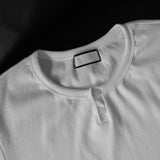 SK リブショートスリーブヘンリーネック (3 colors)