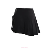 WRAP HIP COVER SKIRT - BLACK