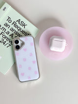 NEW LOGO White Pink Silver Epoxy Case