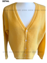 yellow wool lovely long-sleeved cardigan
