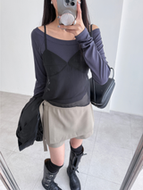 layer buckle skirt pants (2color)