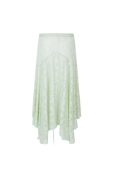 lace long skirt mint butterfly