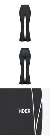 Womens サポートピグメントブーツカットレギンス Charcoal