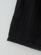 レースパジャマショートパンツ BLACK