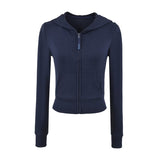 Sophie Slim Rib Hoodie Zip-up