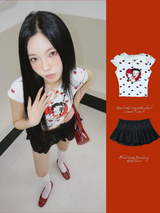 Heart, red, love, cutie, short sleeve T-shirt
