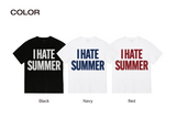 I HATE SUMMER Blur T-shirts RED