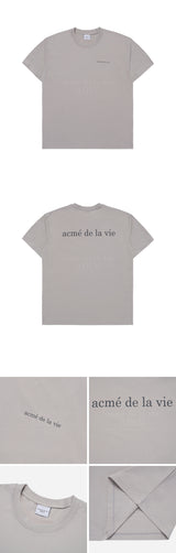 BASIC LOGO BIO WASHING SHORT SLEEVE T-SHIRT GREY