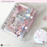 A6 white folder binder