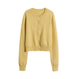 Steady Round Color Long Sleeve Cardigan