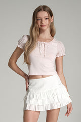 Rosie doll puff lace top