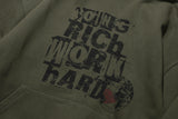 Vintage Workhard Hoodie (Dark Olive)