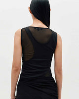 In&Out Sleeveless Dress _ BLACK