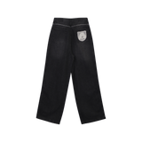 FRINGE DENIM PANTS