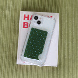 [Jelly] mini dot (Green&blue dot) Card pocket case