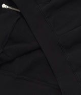 Women’s Oversized Clover Heart Raglan Hooded Zip-Up Black