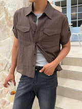 Essential cooling roll up crop shirts(3color)