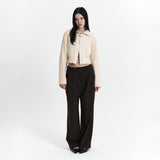 C HIGH NECK KNIT CARDIGAN_IVORY