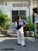 ナンバーネイビールースフィット半袖Tシャツ