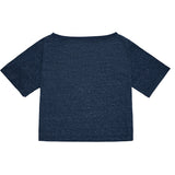 'LESS RULES MORE LOVE' ボートネックTシャツ ブルー (ホットフィックス) [WOMAN]