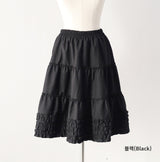 Blly Shirred Tiered Midi Skirt