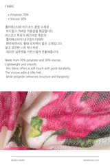 Pink rose off-shoulder long-sleeve top