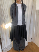 26SS★ [BAONHAUS] Broa Unbalanced Layered Midi Skirt