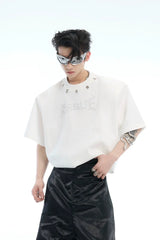 パールロゴパッディドショルダーTシャツ