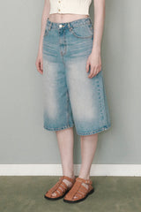 Summer Denim Bermuda Pants