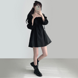 Pony shirring dress