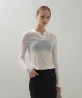 Mild Tencel Hoodie Top_White
