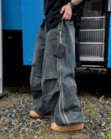 DRASLOW TRACK WIDE DENIM PANTS