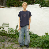 Shell ringer half T-shirts / Navy