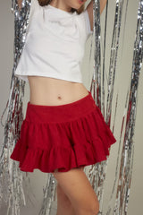 EVIE celyn DIVIDED SKIRT RED