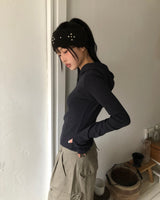 デリックウォーマフードハーフジップアップ