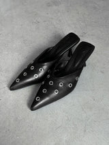 1192 Eyelet Stiletto Mule Heel (6cm)
