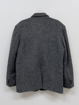 [Wool 50%/Quilted lining] ツイルウールシングルオーバーフィットジャケット