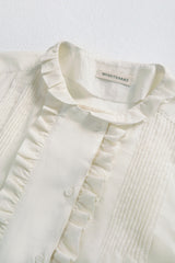 Pony frill blouse_ivory