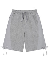 COLOR MIX RIBBON HALF PANTS [MELANGE GRAY]