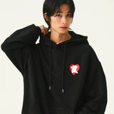 [UNISEX] ベアハートバックプリントフーディー