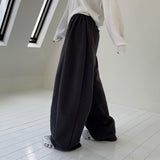 [BELLIDE MADE] スリットラインワイドトレーニングパンツ