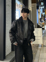 Tei velvet wide denim pants