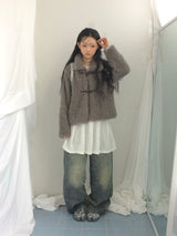 line and pleated dress