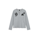 PATCH WAFFLE HENLEY NECK Long sleeves(JTOWHL-0001)