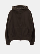 Inu Fleece High-Neck Two-Way Hooded Zip-Up